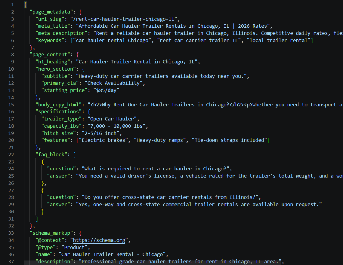 Automated JSON Data Output for Direct CMS Import